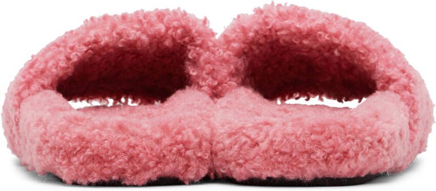 Balenciaga Pink Furry Sandals
