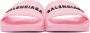 Balenciaga Pink Logo Pool Slides - Thumbnail 2