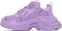 Balenciaga Purple Triple S Allover Logo Sneakers - Thumbnail 3