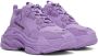 Balenciaga Purple Triple S Allover Logo Sneakers - Thumbnail 4