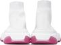 Balenciaga White & Pink Speed 2.0 Sneakers - Thumbnail 2