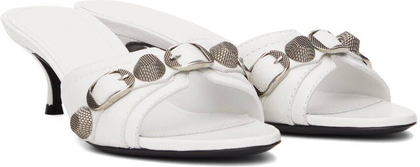 Balenciaga White Cagole Sandals