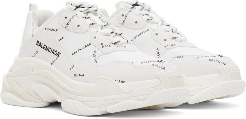 Balenciaga White Triple S Sneakers