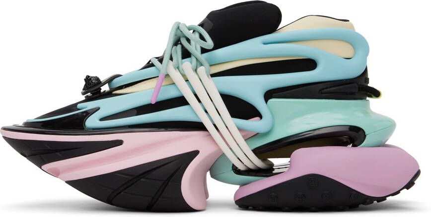Balmain Black & Multicolor Unicorn Sneakers