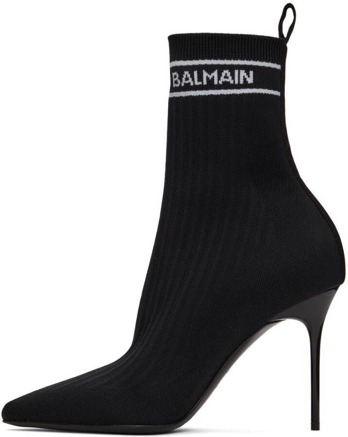 Balmain Black Knit Skye Boots