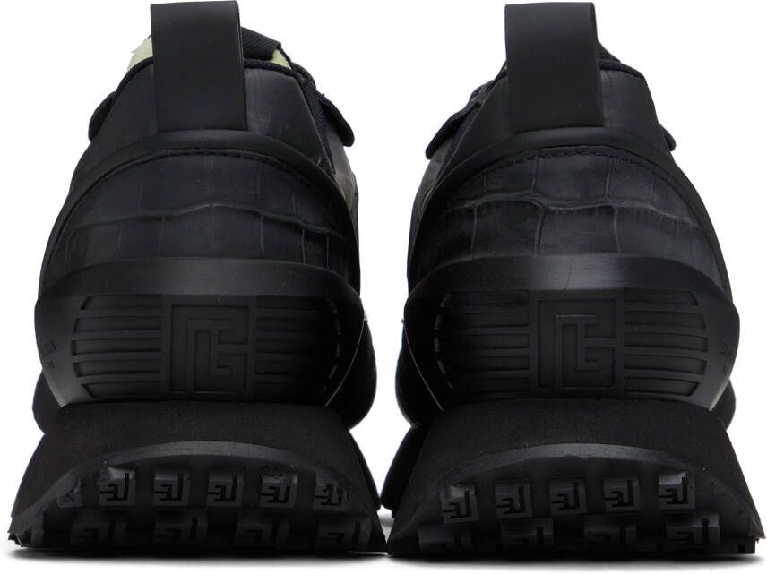 Balmain Black Racer Iridescent Sneakers