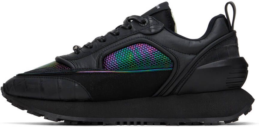 Balmain Black Racer Iridescent Sneakers