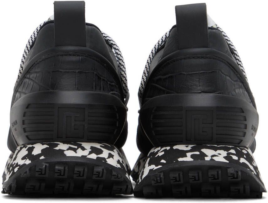 Balmain Black Racer Micro Pearl Sneakers