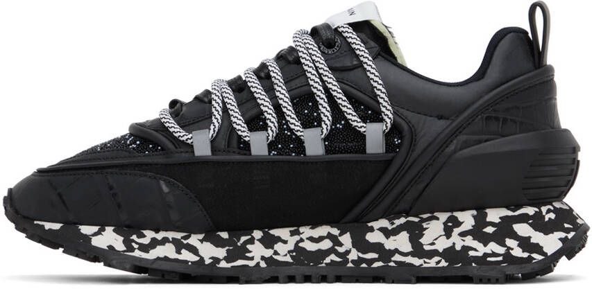 Balmain Black Racer Micro Pearl Sneakers