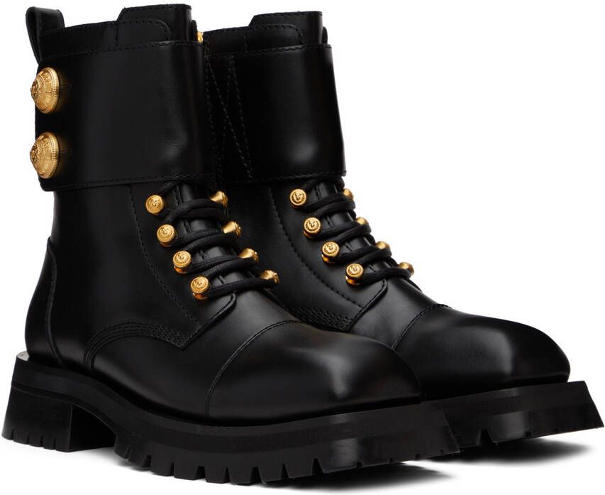 Balmain Black Ranger Army Boots
