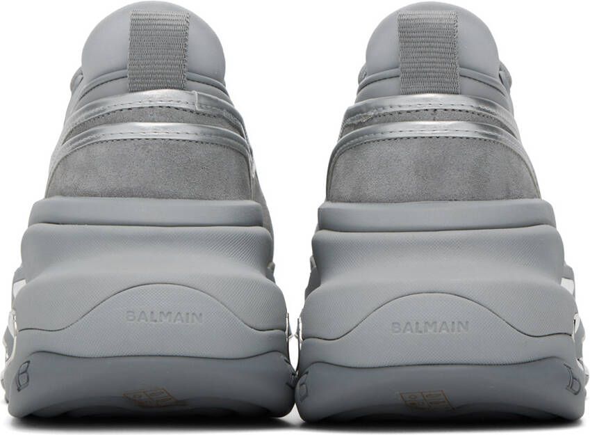 Balmain Gray B-Bold Sneakers