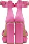 Balmain Ava satin 140mm platform sandals Pink - Thumbnail 4