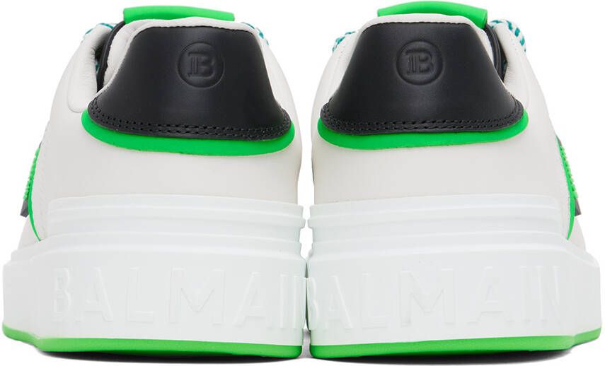 Balmain White & Black B-Court Sneakers