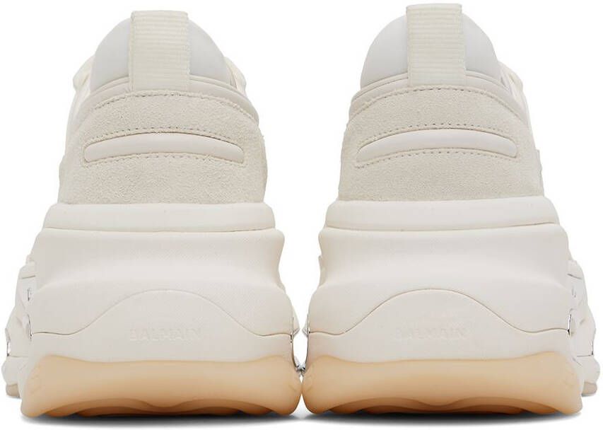 Balmain White B-Bold Low-Top Sneakers