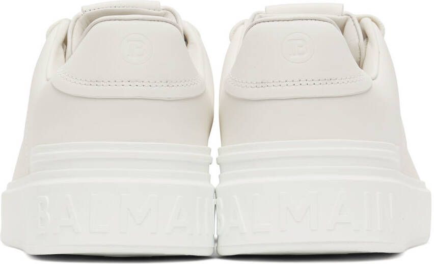 Balmain White B-Court Sneakers