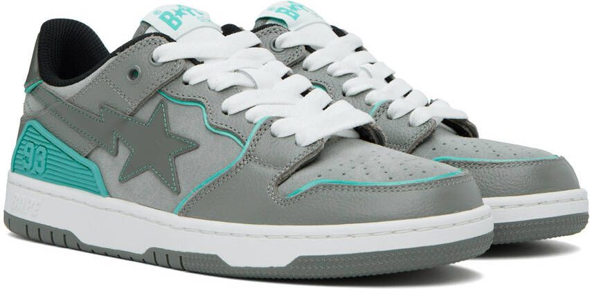 BAPE Gray & Blue Sk8 Sta #2 Sneakers