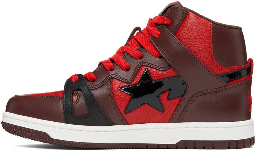 BAPE Red & Brown Sta 93 Hi Sneakers
