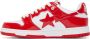 BAPE Red & White SK8 STA #5 Sneakers - Thumbnail 3