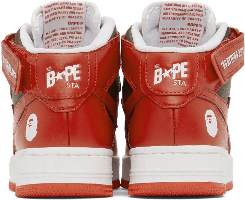 BAPE Red Sta #2 M1 Mid Sneakers