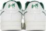 BAPE White & Green Patent Leather Sneakers - Thumbnail 2
