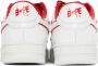 BAPE White & Red Patent Leather Sneakers - Thumbnail 2