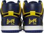 BAPE Yellow & Navy Sta 93 Hi Sneakers - Thumbnail 2
