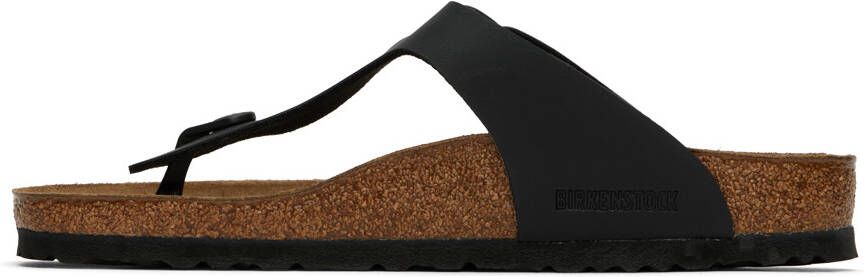 Birkenstock Black Regular Gizeh Sandals