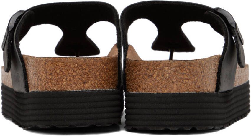 Birkenstock Black Papillio Gizeh Platform Sandals