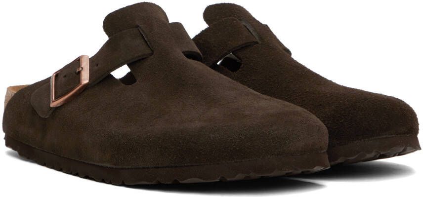 Birkenstock Brown Boston Soft Footbed Loafers