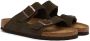 Birkenstock Brown Narrow Suede Soft Footbed Arizona Sandals - Thumbnail 4
