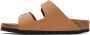 Birkenstock Tan Narrow Arizona Faux-Leather Sandals - Thumbnail 3