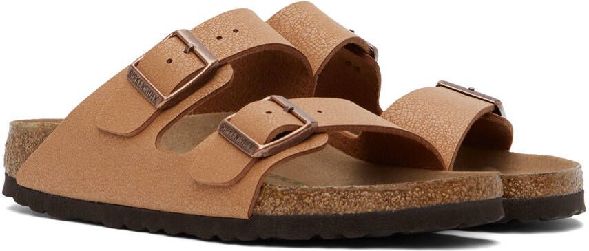 Birkenstock Tan Narrow Arizona Faux-Leather Sandals