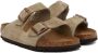 Birkenstock Taupe Regular Suede Soft Footbed Arizona Sandals - Thumbnail 4
