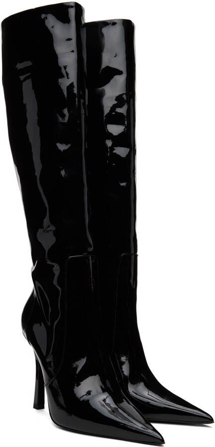 Blumarine Black Pointed Tall Boots