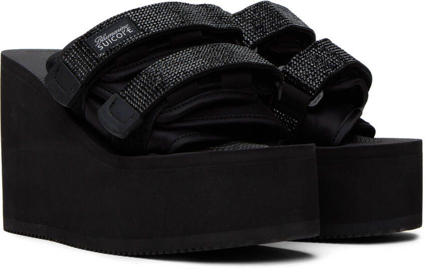 Blumarine Black Suicoke Edition Moto Heeled Sandals
