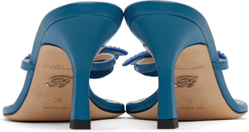 Blumarine Blue Butterfly Heeled Sandals