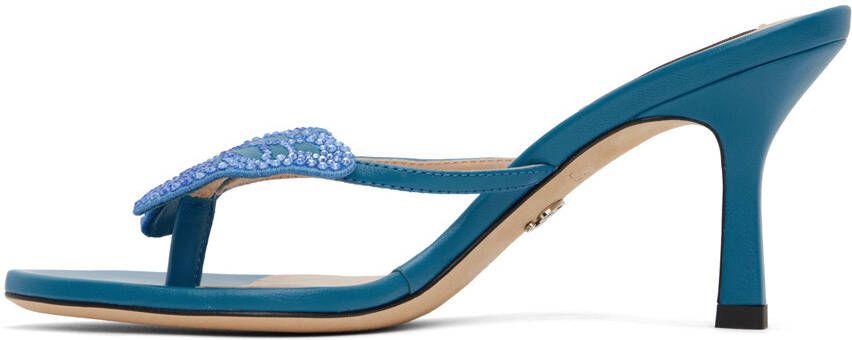 Blumarine Blue Butterfly Heeled Sandals