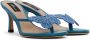 Blumarine Blue Butterfly Heeled Sandals - Thumbnail 4