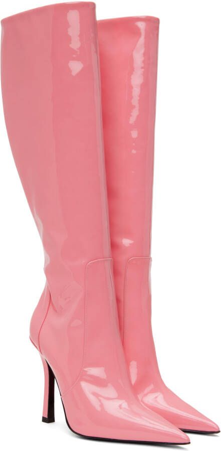 Blumarine Pink Pointed Tall Boots