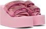 Blumarine Pink Suicoke Edition MOTO-Cab Heeled Sandals - Thumbnail 4
