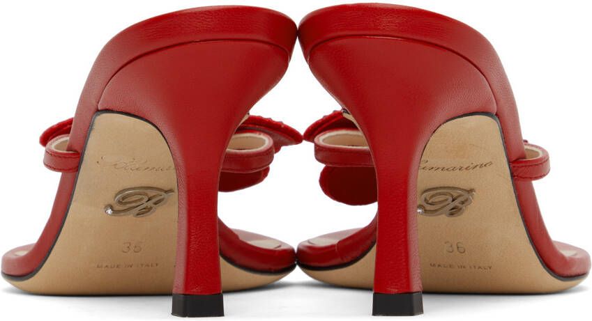 Blumarine Red Butterfly Thong Sandals