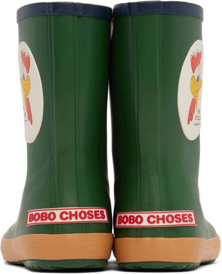 Bobo Choses Kids Green Mr O'Clock Rainboots