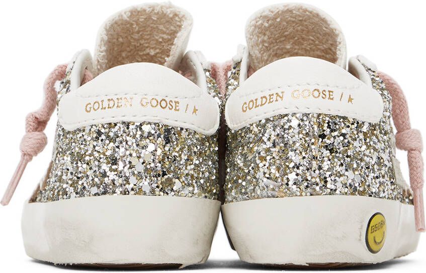 Bonpoint Baby Silver & White Golden Goose Edition Golstar Sneakers