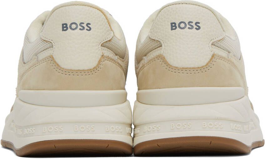BOSS Beige Paneled Sneakers