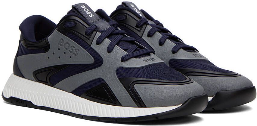 BOSS Navy & Gray Thermo-Bonded Sneakers