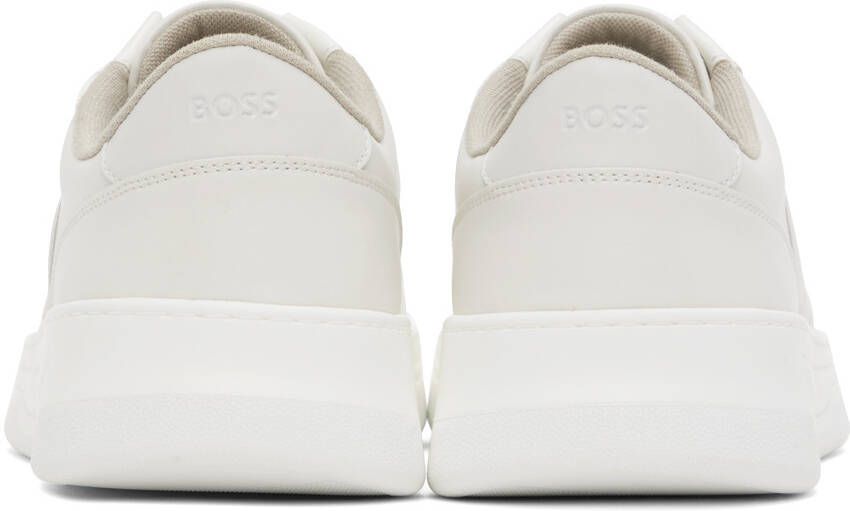 BOSS White Leather Sneakers