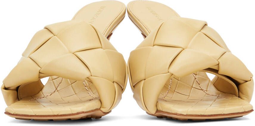 Bottega Veneta Beige Intrecciato The Lido Heeled Sandals