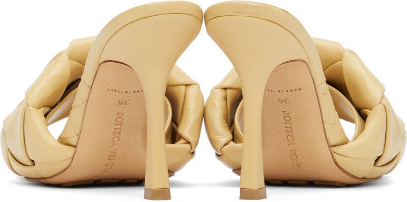 Bottega Veneta Beige Intrecciato The Lido Heeled Sandals