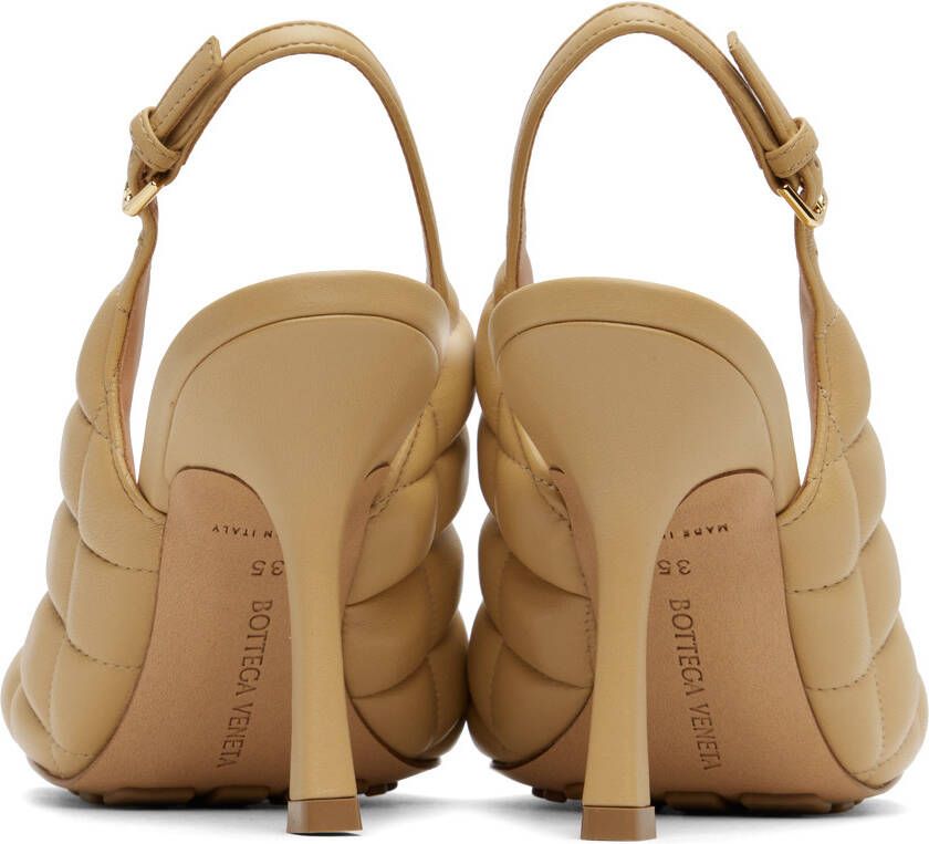 Bottega Veneta Beige Padded Heeled Sandal