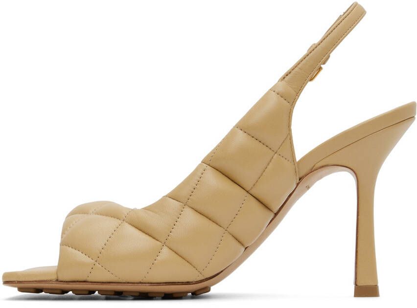 Bottega Veneta Beige Padded Heeled Sandal